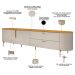Rack Para Sala com Painel Para TV 75 Pol Dion D05 Bali Cedro - Lyam Decor