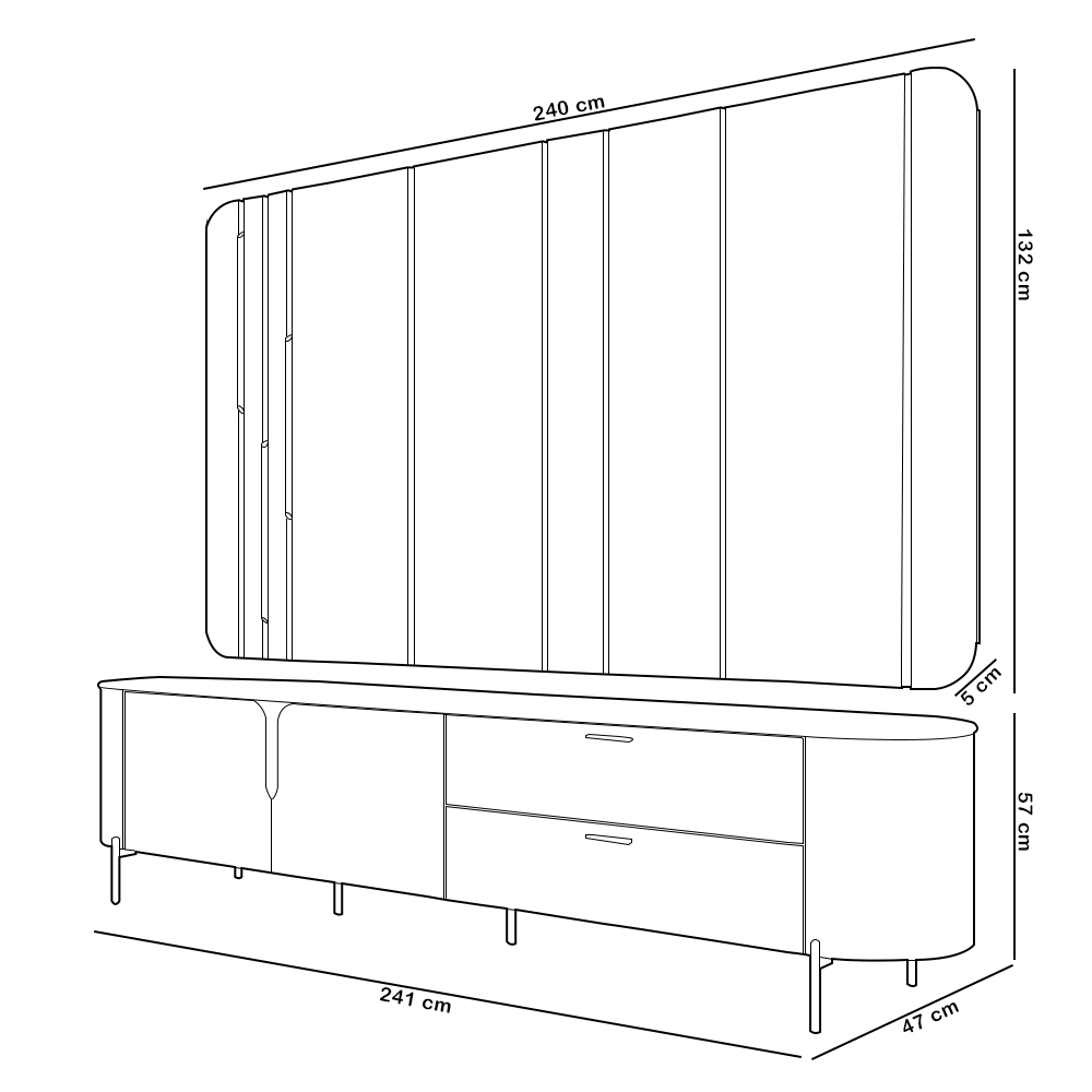 Rack Para Sala com Painel Para TV 75 Pol Dion D05 Bali Cedro - Lyam Decor