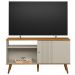 Rack Para Sala de Estar TV 50 Pol 120cm Pés Palito Odem L05 Nature Off White - Lyam Decor