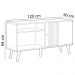 Rack Para Sala de Estar TV 50 Pol 120cm Pés Palito Odem L05 Nature Off White - Lyam Decor