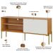 Rack Para Sala de Estar TV 50 Pol 144cm Industrial Nagi D03 Freijó Off White - Lyam Decor