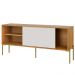 Rack Para Sala de Estar TV 50 Pol 144cm Industrial Nagi D03 Freijó Off White - Lyam Decor