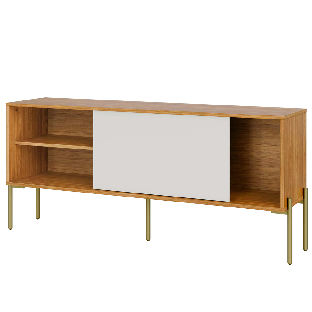 Rack Para Sala de Estar TV 50 Pol 144cm Industrial Nagi D03 Freijó Off White - Lyam Decor