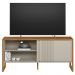 Rack Para Sala de Estar TV 55 Pol 141cm Golden L05 Nature Off White - Lyam Decor