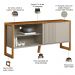 Rack Para Sala de Estar TV 55 Pol 141cm Golden L05 Nature Off White - Lyam Decor
