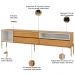Rack Para Sala de Estar TV 60 Pol 224cm Industrial Sorah D03 Freijó Off White - Lyam Decor