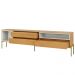 Rack Para Sala de Estar TV 60 Pol 224cm Industrial Sorah D03 Freijó Off White - Lyam Decor