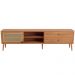 Rack Para Sala de Estar TV 60 Pol Porta Tela Natural 220cm Core D03 Freijó - Lyam Decor