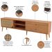 Rack Para Sala de Estar TV 60 Pol Porta Tela Natural 220cm Core D03 Freijó - Lyam Decor