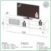 Rack Para Sala de Estar TV 60 Pol Porta Tela Natural 220cm Core D03 Freijó - Lyam Decor