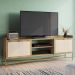 Rack Para Sala de Estar TV 65 Pol 183cm Industrial Indy A03 Hanover Dourado - Lyam Decor