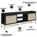 Rack Para Sala de Estar TV 65 Pol 183cm Industrial Indy A03 Nero Dourado - Lyam Decor
