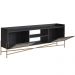 Rack Para Sala de Estar TV 65 Pol 183cm Industrial Indy A03 Nero Dourado - Lyam Decor