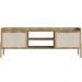 Rack Para Sala de Estar TV 65 Pol 183cm Pés Madeira Moss A03 Hanover Roble - Lyam Decor