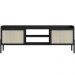 Rack Para Sala de Estar TV 65 Pol 183cm Pés Madeira Moss A03 Nero Preto - Lyam Decor