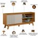 Rack Para Sala de Estar TV 65 Pol Pés Retrô Suna L05 Nature  Off White - Lyam Decor