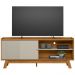 Rack Para Sala de Estar TV 65 Pol Pés Retrô Suna L05 Nature  Off White - Lyam Decor