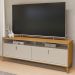 Rack Para Sala de Estar TV 70 Pol 160cm Naomi L05 Tauari Off White Fosco - Lyam Decor