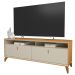 Rack Para Sala de Estar TV 70 Pol 160cm Naomi L05 Tauari Off White Fosco - Lyam Decor