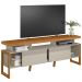 Rack Para Sala de Estar TV 70 Pol 180cm Esmirna L05 Nature  Off White - Lyam Decor