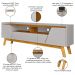 Rack Para Sala de Estar TV 70 Pol 180cm Morello B02 Off White Naturalle - Lyam Decor