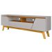 Rack Para Sala de Estar TV 70 Pol 180cm Morello B02 Off White Naturalle - Lyam Decor