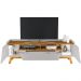 Rack Para Sala de Estar TV 70 Pol 180cm Morello B02 Off White Naturalle - Lyam Decor