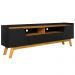 Rack Para Sala de Estar TV 70 Pol 180cm Morello B02 Preto Fosco Naturalle - Lyam Decor