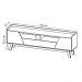Rack Para Sala de Estar TV 70 Pol 180cm Morello B02 Preto Fosco Naturalle - Lyam Decor