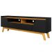 Rack Para Sala de Estar TV 70 Pol 180cm Morello B02 Preto Fosco Naturalle - Lyam Decor