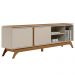 Rack Para Sala de Estar TV 70 Pol Pés Retrô Turkey L05 Nature Off White - Lyam Decor