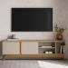 Rack Para Sala de Estar TV 70 Pol Pés Retrô Turkey L05 Nature Off White - Lyam Decor