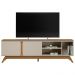 Rack Para Sala de Estar TV 70 Pol Pés Retrô Turkey L05 Nature Off White - Lyam Decor