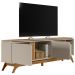 Rack Para Sala de Estar TV 70 Pol Pés Retrô Turkey L05 Nature Off White - Lyam Decor