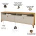 Rack Para Sala de Estar TV 75 Pol 182cm Naomi L05 Tauari Off White Fosco - Lyam Decor