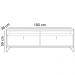 Rack Para Sala de Estar TV 75 Pol 182cm Naomi L05 Tauari Off White Fosco - Lyam Decor