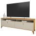 Rack Para Sala de Estar TV 75 Pol 182cm Naomi L05 Tauari Off White Fosco - Lyam Decor