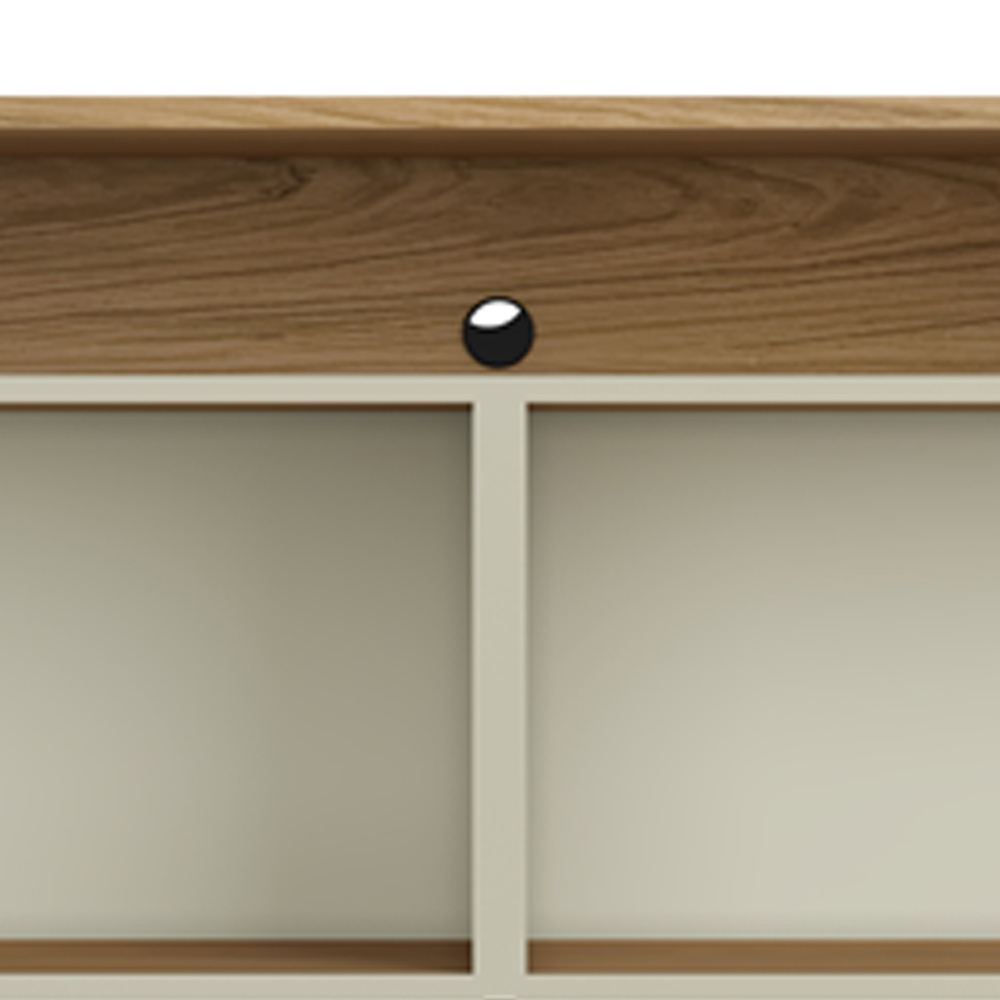 Rack Para Sala de Estar TV 75 Pol 4 Portas 180cm Pés Dourado Clio I03 Louro Luna - Lyam