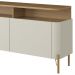 Rack Para Sala de Estar TV 75 Pol 4 Portas 180cm Pés Dourado Clio I03 Louro Luna - Lyam