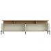 Rack Para Sala de Estar TV 75 Pol 4 Portas 180cm Pés Preto Clio I03 Louro Luna - Lyam
