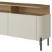 Rack Para Sala de Estar TV 75 Pol 4 Portas 180cm Pés Preto Clio I03 Louro Luna - Lyam