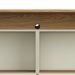 Rack Para Sala de Estar TV 75 Pol 4 Portas 220cm Pés Dourado Clio I03 Louro Luna - Lyam
