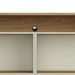 Rack Para Sala de Estar TV 75 Pol 4 Portas Brise 180cm Pés Dourado Clio I03 Louro Luna - Lyam