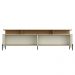 Rack Para Sala de Estar TV 75 Pol 4 Portas Brise 180cm Pés Preto Clio I03 Louro Luna - Lyam