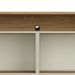 Rack Para Sala de Estar TV 75 Pol 4 Portas Brise 220cm Pés Preto Clio I03 Louro Luna - Lyam