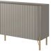 Rack Para Sala de Estar TV 75 Pol 4 Portas Brise Pés Industrial Dourado Alef I03 Grigio - Lyam Decor