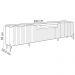 Rack Para Sala de Estar TV 75 Pol 4 Portas Brise Pés Industrial Dourado Alef I03 Musgo - Lyam Decor