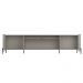 Rack Para Sala de Estar TV 75 Pol 4 Portas Brise Pés Industrial Preto Alef I03 Grigio - Lyam Decor