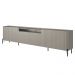 Rack Para Sala de Estar TV 75 Pol 4 Portas Brise Pés Industrial Preto Alef I03 Grigio - Lyam Decor