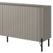 Rack Para Sala de Estar TV 75 Pol 4 Portas Brise Pés Industrial Preto Alef I03 Grigio - Lyam Decor